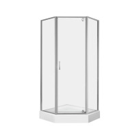 Набір Qtap душова кабіна Leo CRM10995-AC6 Clear 2020x900x900 мм + піддон Diamond 309912 90x90x12 см з сифоном Набір Qtap душова кабіна Leo CRM10995-AC6 Clear 2020x900x900 мм + піддон Diamond 309912 90x90x12 см з сифоном