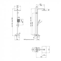 Душова система Qtap Gemini 51103KNG Душова система Qtap Gemini 51103KNG