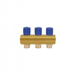 Колектор Icma з регулювальними вентилями 1" 3 виходи №1105 (Blue) Колектор Icma з регулювальними вентилями 1" 3 виходи №1105 (Blue)