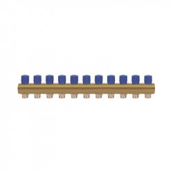 Колектор Icma з регулювальними вентилями 1" 11 виходів №1105 (Blue) Колектор Icma з регулювальними вентилями 1" 11 виходів №1105 (Blue)