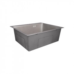 Мийка для кухні інтегрована Lidz Handmade H6050G (LDH6050GPVD43622) Brushed Grey PVD 3,0/1,0 мм