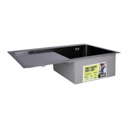Мийка для кухні інтегрована Lidz Handmade H7849BL крило ліворуч Brushed Black PVD 3,0/1,0 мм LDH7849BLPVD43624 Мийка для кухні інтегрована Lidz Handmade H7849BL крило ліворуч Brushed Black PVD 3,0/1,0 мм LDH7849BLPVD43624