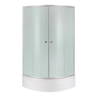 Душова кабіна Latwa SC90x90.SAT.MID.FR полукругла, скло Frost 4 мм + Душовий піддон KAPIELKA ST90x90x26, з панеллю Lidz Душова кабіна Latwa SC90x90.SAT.MID.FR полукругла, скло Frost 4 мм + Душовий піддон KAPIELKA ST90x90x26, з панеллю Lidz