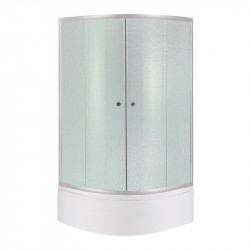 Душова кабіна Latwa SC90x90.SAT.HIGH.FR полукругла, скло Frost 4 мм + Душовий піддон KAPIELKA ST90x90x41, з панеллю Lidz Душова кабіна Latwa SC90x90.SAT.HIGH.FR полукругла, скло Frost 4 мм + Душовий піддон KAPIELKA ST90x90x41, з панеллю Lidz