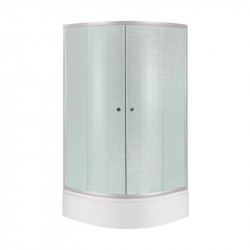 Душова кабіна Latwa SC80x80.SAT.MID.FR полукругла, скло Frost 4 мм + Душовий піддон KAPIELKA ST80x80x26, з панеллю Lidz Душова кабіна Latwa SC80x80.SAT.MID.FR полукругла, скло Frost 4 мм + Душовий піддон KAPIELKA ST80x80x26, з панеллю Lidz