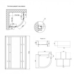 Душова кабіна Latwa SC80x80.SAT.MID.FR полукругла, скло Frost 4 мм + Душовий піддон KAPIELKA ST80x80x26, з панеллю Lidz Душова кабіна Latwa SC80x80.SAT.MID.FR полукругла, скло Frost 4 мм + Душовий піддон KAPIELKA ST80x80x26, з панеллю Lidz