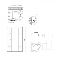 Душова кабіна Latwa SC80x80.SAT.HIGH.FR полукругла, скло Frost 4 мм + Душовий піддон KAPIELKA ST80x80x41, з панеллю Lidz Душова кабіна Latwa SC80x80.SAT.HIGH.FR полукругла, скло Frost 4 мм + Душовий піддон KAPIELKA ST80x80x41, з панеллю Lidz
