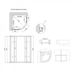 Душова кабіна Latwa SC90x90.SAT.HIGH.GR полукругла, скло тон 4 мм + Душовий піддон KAPIELKA ST90x90x41, з панеллю Lidz Душова кабіна Latwa SC90x90.SAT.HIGH.GR полукругла, скло тон 4 мм + Душовий піддон KAPIELKA ST90x90x41, з панеллю Lidz