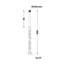 Шланг гнучкий NYLON для води у нейлоновому обплет. довгий (пара) L-80 cм. 1/2"в хМ10з SF390W80 Thermo Alliance Forte Шланг гнучкий NYLON для води у нейлоновому обплет. довгий (пара) L-80 cм. 1/2"в хМ10з SF390W80 Thermo Alliance Forte