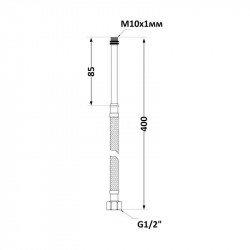 Шланг гнучк. нерж. обплет. силікон довгий (пара) L-40cм. 1/2"в хМ10з SF380W40 Thermo Alliance Forte Шланг гнучк. нерж. обплет. силікон довгий (пара) L-40cм. 1/2"в хМ10з SF380W40 Thermo Alliance Forte