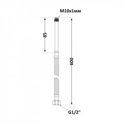 Шланг гнучк. нерж. обплет. силікон довгий (пара) L-60cм. 1/2"в хМ10з SF380W60 Thermo Alliance Forte Шланг гнучк. нерж. обплет. силікон довгий (пара) L-60cм. 1/2"в хМ10з SF380W60 Thermo Alliance Forte