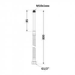 Шланг гнучк. нерж. обплет. силікон довгий (пара) L-80cм. 1/2"в хМ10з SF380W80 Thermo Alliance Forte Шланг гнучк. нерж. обплет. силікон довгий (пара) L-80cм. 1/2"в хМ10з SF380W80 Thermo Alliance Forte