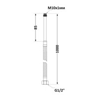 Шланг гнучк. нерж. обплет. силікон довгий (пара) L-100cм. 1/2"в хМ10з SF380W100 Thermo Alliance Forte Шланг гнучк. нерж. обплет. силікон довгий (пара) L-100cм. 1/2"в хМ10з SF380W100 Thermo Alliance Forte