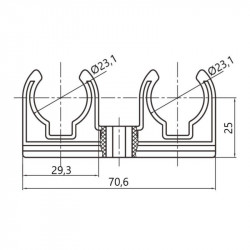 Кріплення PPR Thermo Alliance 20 подвійний Кріплення PPR Thermo Alliance 20 подвійний