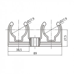 Кріплення PPR Thermo Alliance 25 подвійне Кріплення PPR Thermo Alliance 25 подвійне