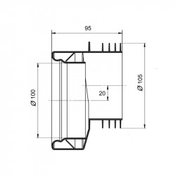 Манжета LG05 для унітазу пряма 110 мм Lidz Манжета LG05 для унітазу пряма 110 мм Lidz