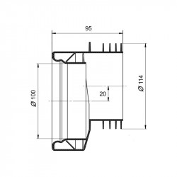 Манжета LG06 для унітазу ексцентрична 110 мм Lidz Манжета LG06 для унітазу ексцентрична 110 мм Lidz