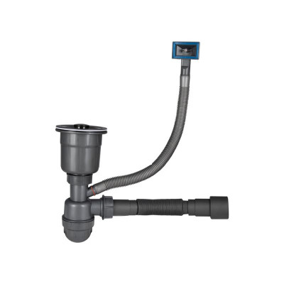 Сифон LK15 для кухонної мийки Bruch PVD, випуск 115 мм колбовий з квадратним переливом Black (вихід гофри 40/50мм) Lidz Сифон LK15 для кухонної мийки Bruch PVD, випуск 115 мм колбовий з квадратним переливом Black (вихід гофри 40/50мм) Lidz