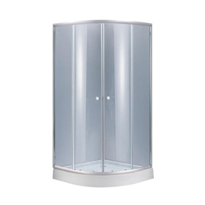 Душова кабіна Lidz Latwa SC90x90.SAT.LOW.GR, скло тон. 4 мм + Lidz Душовий піддон KAPIELKA ST90x90x14
