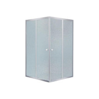 Lidz Wawel SC80x80.SAT.LOW.FR Душова кабіна квадратна, скло Frost 4 мм + Lidz Душовий піддон KAPIELKA ST80x80х14