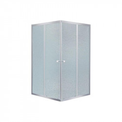 Lidz Wawel SC80x80.SAT.LOW.FR Душова кабіна квадратна, скло Frost 4 мм + Lidz Душовий піддон KAPIELKA ST80x80х14