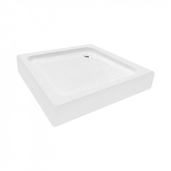 Душова кабіна Lidz Wawel SC80x80.SAT.LOW.GR, скло тон. 4 мм + Lidz Душовий піддон KAPIELKA ST80x80х14