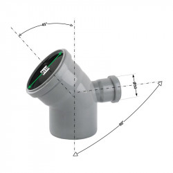 Відвід (коліно) Н 110*45+50*90 /270 горизонтальне TA Sewage