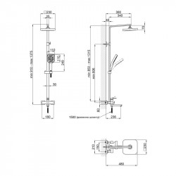 Душова система універсальна Lidz Wawel 1030 на три споживача (з виливом) (k35) LDWAW1030CRM45391 Chrome Душова система універсальна Lidz Wawel 1030 на три споживача (з виливом) (k35) LDWAW1030CRM45391 Chrome