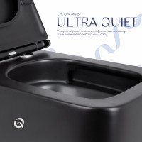 Унітаз підвісний Qtap Gemini безободковий з сидінням Soft-close QT2533076EUQMB