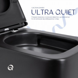 Унітаз підвісний Qtap Gemini безободковий з сидінням Soft-close QT2533076EUQMB
