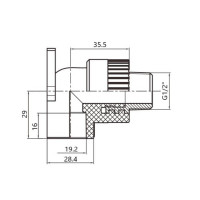 Уголок PPR Thermo Alliance настенный 20х1/2" ВР