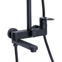 Душова система універсальна Qtap Jay на три споживача (з виливом) QTJAY111BLM45549 Black Matt Душова система універсальна Qtap Jay на три споживача (з виливом) QTJAY111BLM45549 Black Matt