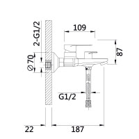 Змішувач для ванни Qtap Aries (з душовим гарнітуром) QTARI259CRM45559 Chrome Змішувач для ванни Qtap Aries (з душовим гарнітуром) QTARI259CRM45559 Chrome