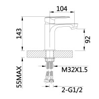 Змішувач для раковини Qtap Leo New QTLEO270CRM45561 Chrome Змішувач для раковини Qtap Leo New QTLEO270CRM45561 Chrome
