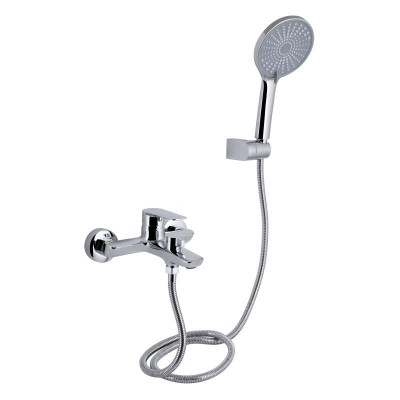 Змішувач для ванни Qtap Leo New (з душовим гарнітуром) QTLEO259CRM45563 Chrome Змішувач для ванни Qtap Leo New (з душовим гарнітуром) QTLEO259CRM45563 Chrome