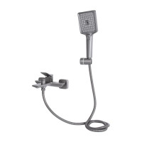 Змішувач для ванни Qtap Presto (з душовим гарнітуром) QTPRE259GRP45584 Graphite