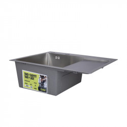 Мийка для кухні інтегрована Lidz Handmade H6350R крило праворуч (LDH6350BRUR45587) Brushed Steel 3,0/1,0 мм Мийка для кухні інтегрована Lidz Handmade H6350R крило праворуч (LDH6350BRUR45587) Brushed Steel 3,0/1,0 мм