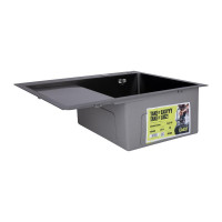 Мийка для кухні інтегрована Lidz Handmade H6350BL крило ліворуч (LDH6350BRUL45589) Brushed Black PVD 3,0/1,0 мм Мийка для кухні інтегрована Lidz Handmade H6350BL крило ліворуч (LDH6350BRUL45589) Brushed Black PVD 3,0/1,0 мм