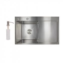 Мийка для кухні інтегрована Lidz Handmade H7849R крило праворуч (LDH7849BRUR45591) Brushed Steel 3,0/1,0 мм Мийка для кухні інтегрована Lidz Handmade H7849R крило праворуч (LDH7849BRUR45591) Brushed Steel 3,0/1,0 мм