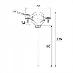 Хомут Thermo Alliance Standart 1/2" з чорною гумою (D20-25 мм) SD10015B
