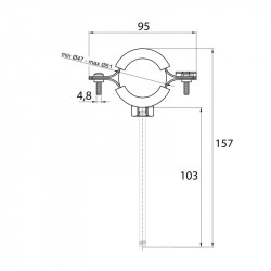 Хомут Thermo Alliance Standart 11/2" з чорною гумою (D47-51 мм) SD10040B