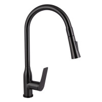 Змішувач для кухні Qtap Vlasta New з висувним виливом QTVLA344GMB45647 Gunmetal Black PVD Змішувач для кухні Qtap Vlasta New з висувним виливом QTVLA344GMB45647 Gunmetal Black PVD