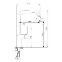 Змішувач для кухні Qtap Cardinal QTCAR344CRM45658 Chrome Змішувач для кухні Qtap Cardinal QTCAR344CRM45658 Chrome