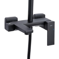Душова система універсальна Qtap Gemini на три споживача (з виливом) QTGEM111BLM45686 Black Matt