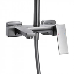 Душова система універсальна Qtap Gemini на три споживача (з виливом) QTGEM111GMB45688 Gunmetal Black PVD Душова система універсальна Qtap Gemini на три споживача (з виливом) QTGEM111GMB45688 Gunmetal Black PVD