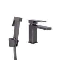 Змішувач для раковини Qtap Gemini (з гігієнічним душем) QTGEM272GMB45692 Gunmetal Black PVD Змішувач для раковини Qtap Gemini (з гігієнічним душем) QTGEM272GMB45692 Gunmetal Black PVD