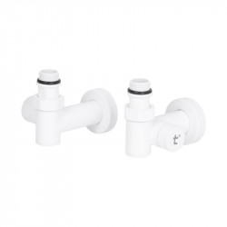 Комплект кранів Thermo Alliance Standart 1/2" бiлий, для рушникосушарки кутовий SF395W15HEW