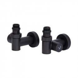 Комплект кранів Thermo Alliance Standart 1/2" чорний, для рушникосушарки кутовий SF395W15HEB