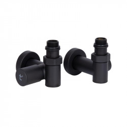 Комплект кранів Thermo Alliance Standart 1/2" чорний, для рушникосушарки кутовий SF395W15HEB