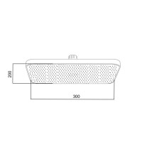 Лійка для верхнього душу Qtap Hlavova 300x200 мм прямокутна QTHLA107BLM45783 Black Matt Лійка для верхнього душу Qtap Hlavova 300x200 мм прямокутна QTHLA107BLM45783 Black Matt